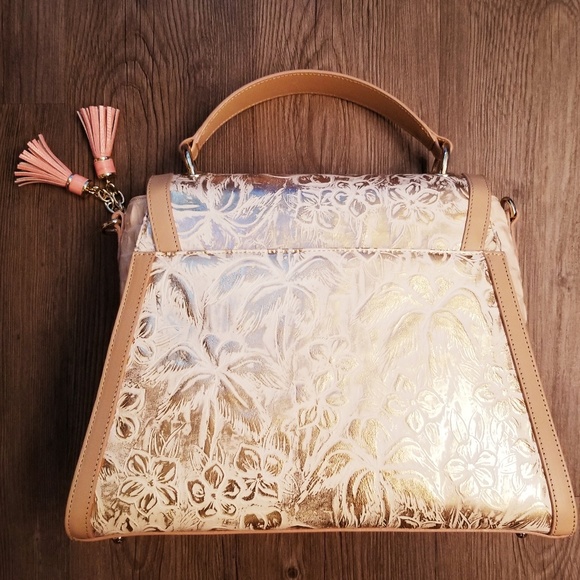 BRAHMIN Brinley Pink Embossed Satchel🌸 - Picture 4 of 8